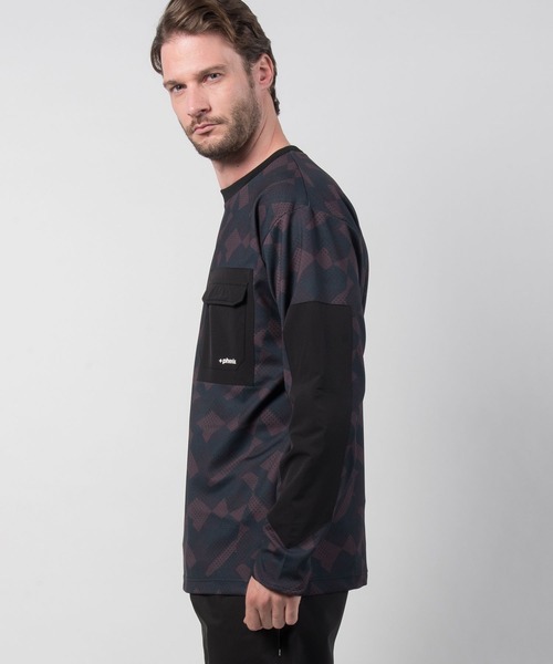 +phenix(プラスフェニックス)の「+phenix(プラスフェニックス) Stretch Pocket Tee(Tシャツ/カットソー・メンズ・ホワイト/ブラック/カーキ/ホワイト×グレー・S/M/L/XL/XXL)」の10枚目の写真