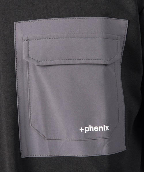 +phenix(プラスフェニックス)の「+phenix(プラスフェニックス) Stretch Pocket Tee(Tシャツ/カットソー・メンズ・ホワイト/ブラック/カーキ/ホワイト×グレー・S/M/L/XL/XXL)」の7枚目の写真