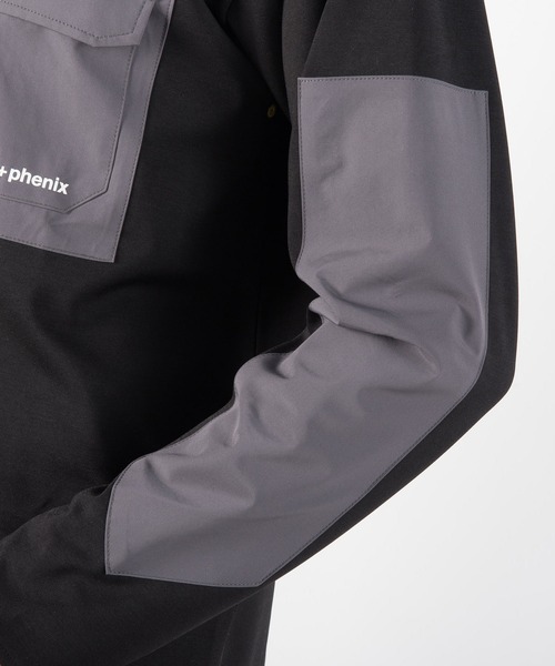+phenix(プラスフェニックス)の「+phenix(プラスフェニックス) Stretch Pocket Tee(Tシャツ/カットソー・メンズ・ホワイト/ブラック/カーキ/ホワイト×グレー・S/M/L/XL/XXL)」の11枚目の写真