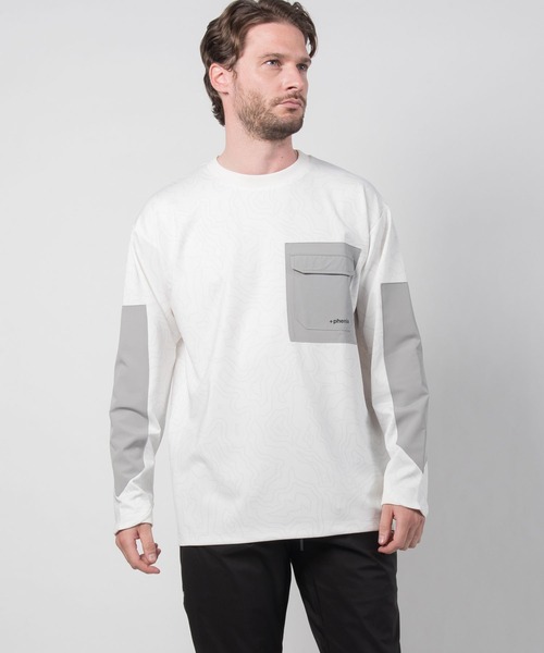 +phenix(プラスフェニックス)の「+phenix(プラスフェニックス) Stretch Pocket Tee(Tシャツ/カットソー・メンズ・ホワイト/ブラック/カーキ/ホワイト×グレー・S/M/L/XL/XXL)」の14枚目の写真