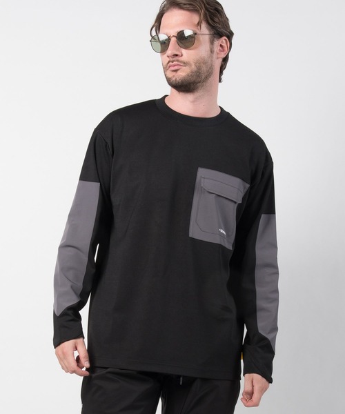 +phenix(プラスフェニックス)の「+phenix(プラスフェニックス) Stretch Pocket Tee(Tシャツ/カットソー・メンズ・ホワイト/ブラック/カーキ/ホワイト×グレー・S/M/L/XL/XXL)」の5枚目の写真