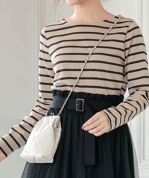 KOBE LETTUCE（コウベレタス）の「キルティングがま口ミニショルダーバッグ（ショルダーバッグ・レディース・ホワイト/ブラック/ベージュ/ミント・FREE）」の2枚目の写真