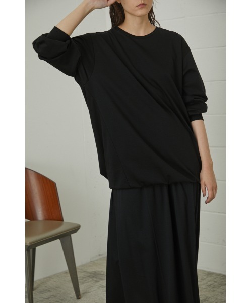 RIM.ARK（リムアーク）の「Back volume skirt set up（サロペット/オーバーオール・レディース・ブラック/ダークグリーン/ライトベージュ・FREE）」の12枚目の写真