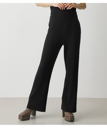 AZUL by moussy | RIB KNIT FLARE PANTS/リブニットフレアパンツ(その他パンツ)