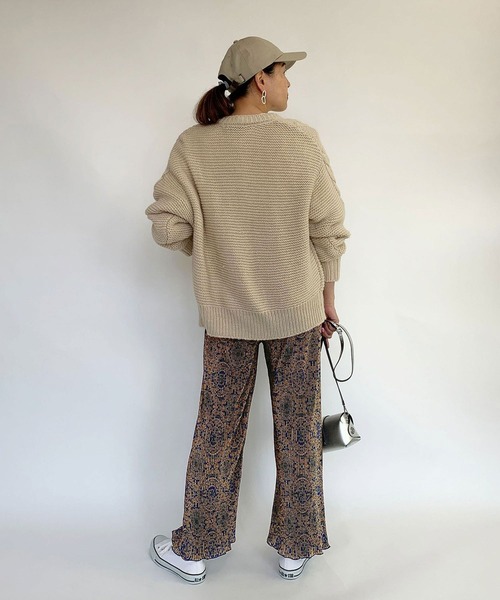 Grand PARK（グランドパーク）の「オリエンタル柄　プリーツパンツ（その他パンツ・レディース・ブラック系その他/ネイビー系/ブラウン系その他・FREE）」の8枚目の写真