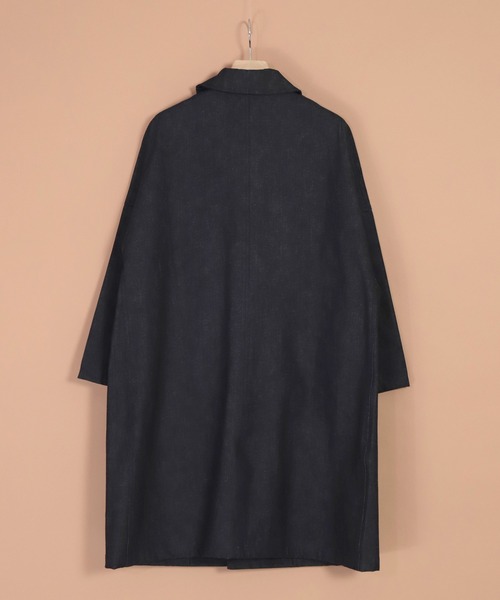 Yarmo（ヤーモ）の「[ Yarmo×OMNIGOD ] 別注 デニム ダスターコート（ステンカラーコート・レディース・ワンウォッシュ・M-L）」の2枚目の写真