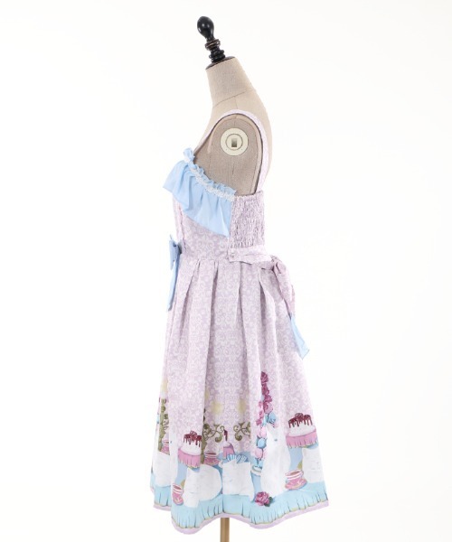 axes femme（アクシーズファム）の「猫会ジャンスカ（ジャンパースカート・レディース・パープル/ブルーグリーン/ブラック・MEDIUM）」の21枚目の写真