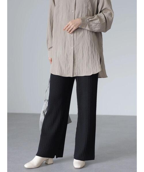 AMERICAN HOLIC（アメリカンホリック）の「ケーブルニット細見えパンツ（その他パンツ・レディース・ブラック・S/M/L）」の12枚目の写真