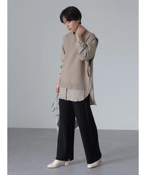 AMERICAN HOLIC（アメリカンホリック）の「ケーブルニット細見えパンツ（その他パンツ・レディース・ブラック・S/M/L）」の15枚目の写真