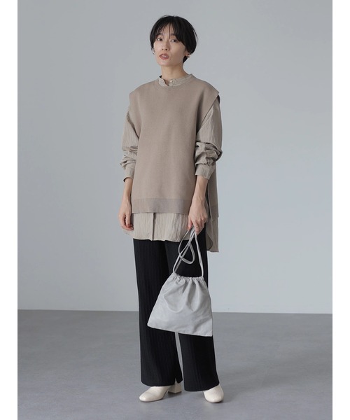 AMERICAN HOLIC（アメリカンホリック）の「ケーブルニット細見えパンツ（その他パンツ・レディース・ブラック・S/M/L）」の8枚目の写真