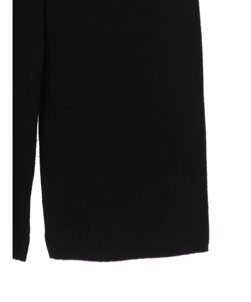AMERICAN HOLIC（アメリカンホリック）の「ケーブルニット細見えパンツ（その他パンツ・レディース・ブラック・S/M/L）」の3枚目の写真