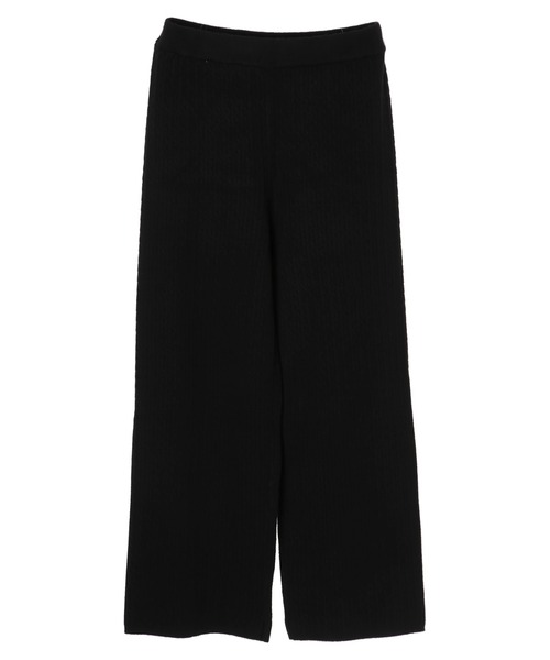 AMERICAN HOLIC（アメリカンホリック）の「ケーブルニット細見えパンツ（その他パンツ・レディース・ブラック・S/M/L）」の5枚目の写真
