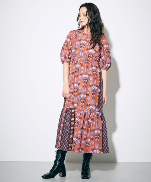 セール】ヌーボープリントパフワンピース（ワンピース）｜GRACE