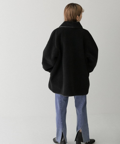 KBF（ケイビーエフ）の「パイピングボアジャケット（その他アウター・レディース・ブラック/アイボリー・ONE）」の16枚目の写真