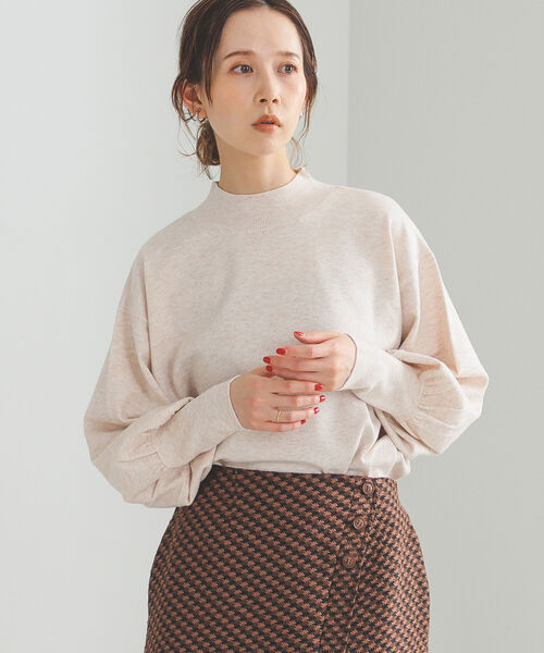 BEAMS HEART（ビームスハート）の「BEAMS HEART / ふっくら袖 ハイネック プルオーバー（ニット/セーター・レディース・ブラック/ブルー/ホワイト系その他5/オレンジ系その他2・FREE）」の6枚目の写真