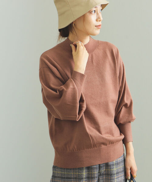 BEAMS HEART（ビームスハート）の「BEAMS HEART / ふっくら袖 ハイネック プルオーバー（ニット/セーター・レディース・ブラック/ブルー/ホワイト系その他5/オレンジ系その他2・FREE）」の12枚目の写真