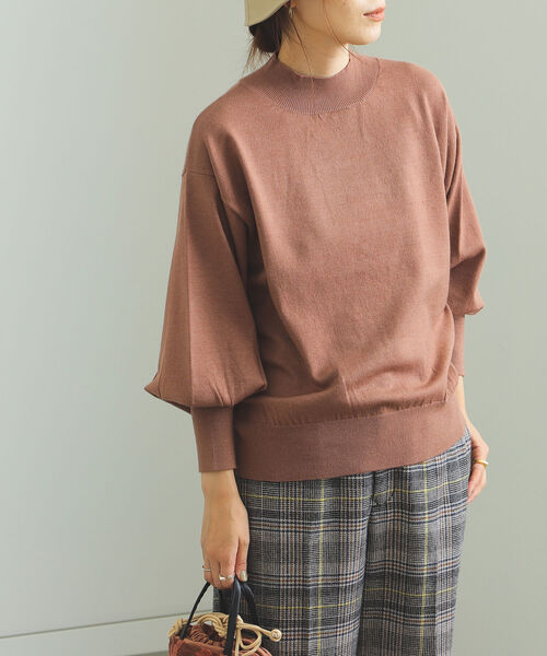BEAMS HEART（ビームスハート）の「BEAMS HEART / ふっくら袖 ハイネック プルオーバー（ニット/セーター・レディース・ブラック/ブルー/ホワイト系その他5/オレンジ系その他2・FREE）」の14枚目の写真