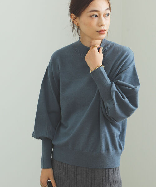 BEAMS HEART（ビームスハート）の「BEAMS HEART / ふっくら袖 ハイネック プルオーバー（ニット/セーター・レディース・ブラック/ブルー/ホワイト系その他5/オレンジ系その他2・FREE）」の18枚目の写真