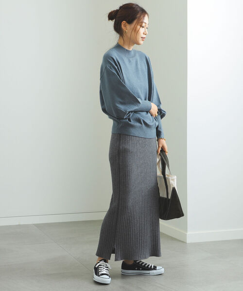 BEAMS HEART（ビームスハート）の「BEAMS HEART / ふっくら袖 ハイネック プルオーバー（ニット/セーター・レディース・ブラック/ブルー/ホワイト系その他5/オレンジ系その他2・FREE）」の22枚目の写真