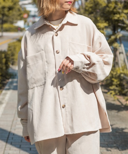 セール】コーデュロイオーバーシャツ/セットアップ対応(ユニセックス