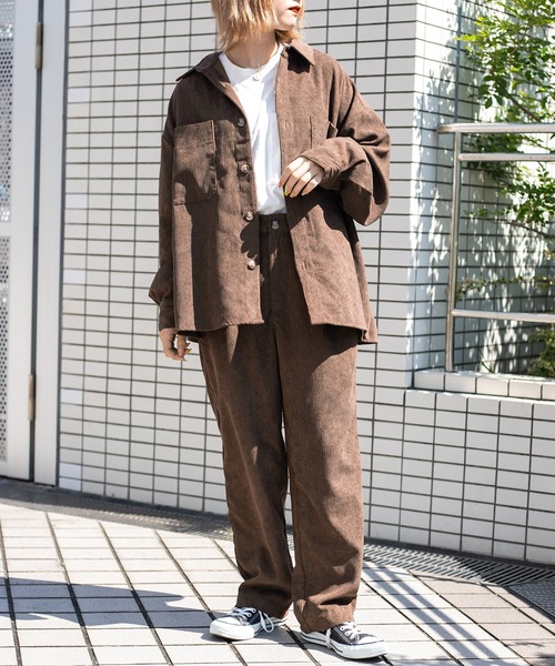 セール】コーデュロイオーバーシャツ/セットアップ対応(ユニセックス