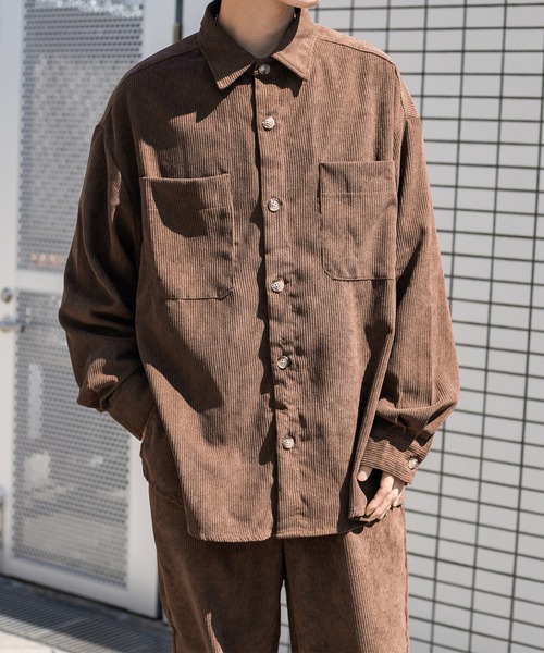 セール】コーデュロイオーバーシャツ/セットアップ対応(ユニ