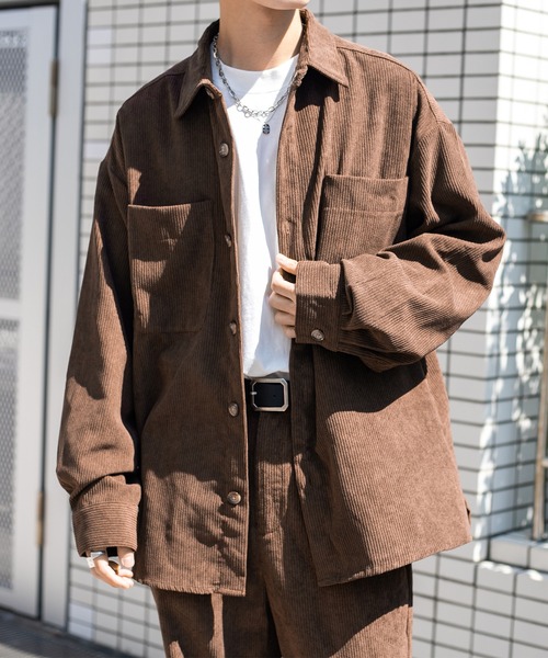 セール】コーデュロイオーバーシャツ/セットアップ対応(ユニセックス
