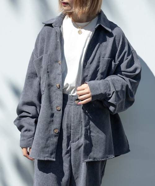 セール】コーデュロイオーバーシャツ/セットアップ対応(ユニセックス