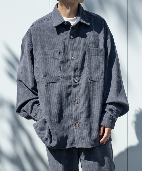 セール】コーデュロイオーバーシャツ/セットアップ対応(ユニセックス
