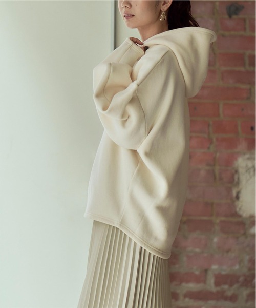 titivate（ティティベイト）の「裏起毛プルオーバーパーカー（パーカー・レディース・ブラウン/オフホワイト/イエロー/チャコール・S/M）」の2枚目の写真