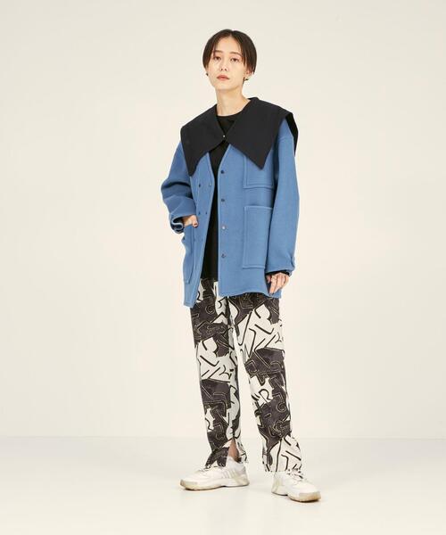 BRACTMENT(ブラクトメント)の「<BRACTMENT(ブラクトメント)>BM アブストラクト プリント プレストパンツ(その他パンツ・レディース・ブラック/ベージュ・38/36)」の15枚目の写真