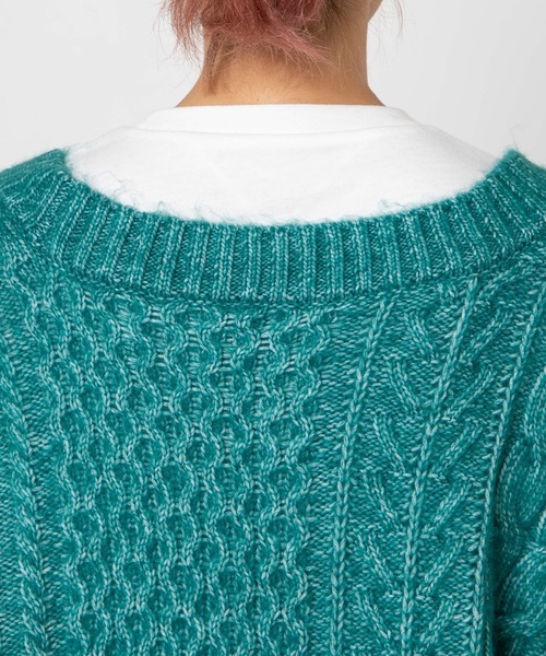 DuKKah(デュカ)の「Dukkah/VネックケーブルBIGベスト(ベスト・レディース・ブラック/グリーン・X-SMALL)」の13枚目の写真