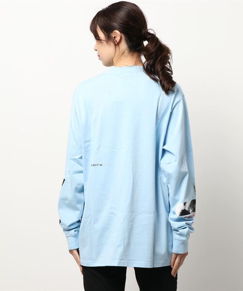 PROJECT U（プロジェクトユー）の「PU CHARM EYED LONG Tシャツ（Tシャツ/カットソー・レディース・ホワイト/ライトブルー/ブラック・MEDIUM/LARGE）」の6枚目の写真