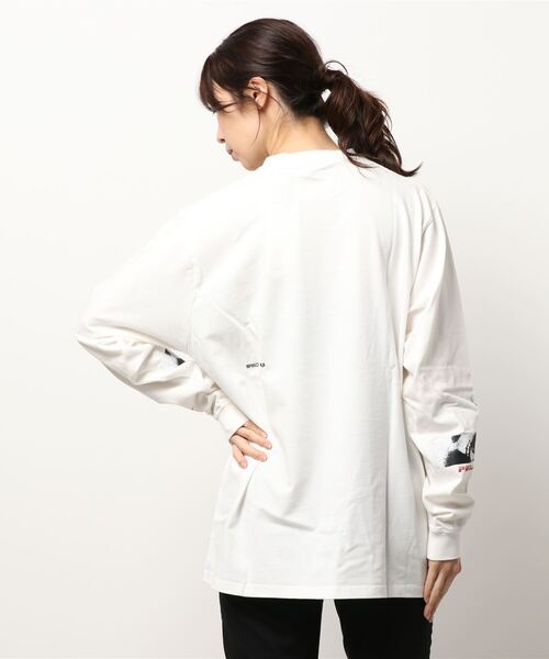 PROJECT U（プロジェクトユー）の「PU CHARM EYED LONG Tシャツ（Tシャツ/カットソー・レディース・ホワイト/ライトブルー/ブラック・MEDIUM/LARGE）」の7枚目の写真
