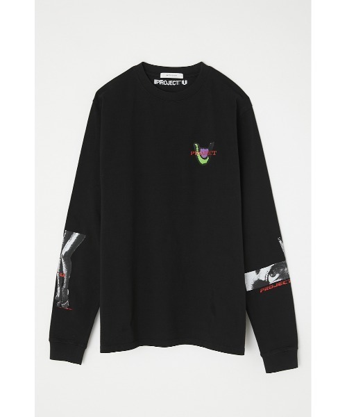 PROJECT U（プロジェクトユー）の「PU CHARM EYED LONG Tシャツ（Tシャツ/カットソー・レディース・ホワイト/ライトブルー/ブラック・MEDIUM/LARGE）」の3枚目の写真