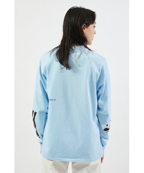 PROJECT U（プロジェクトユー）の「PU CHARM EYED LONG Tシャツ（Tシャツ/カットソー・レディース・ホワイト/ライトブルー/ブラック・MEDIUM/LARGE）」の12枚目の写真