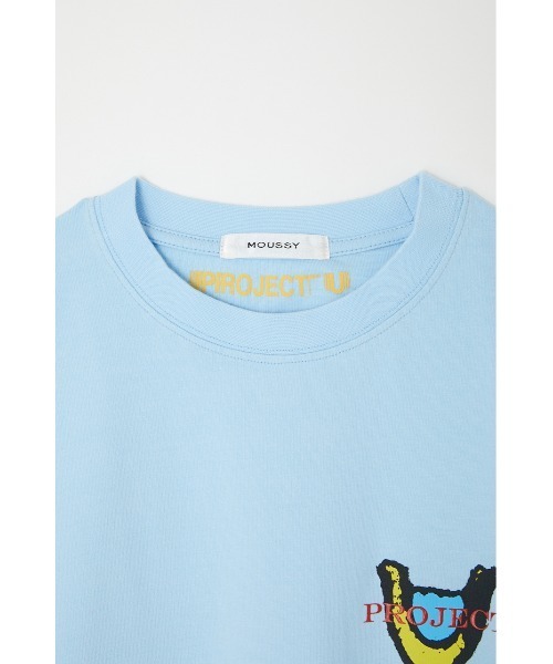 PROJECT U（プロジェクトユー）の「PU CHARM EYED LONG Tシャツ（Tシャツ/カットソー・レディース・ホワイト/ライトブルー/ブラック・MEDIUM/LARGE）」の16枚目の写真