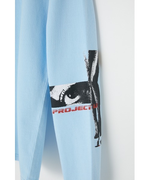PROJECT U（プロジェクトユー）の「PU CHARM EYED LONG Tシャツ（Tシャツ/カットソー・レディース・ホワイト/ライトブルー/ブラック・MEDIUM/LARGE）」の18枚目の写真