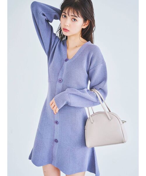 dazzlin(ダズリン)の「マーメイドニットVネックワンピース(ワンピース・レディース・オレンジ/ブルー/モカ・SMALL/MEDIUM)」の4枚目の写真