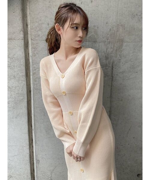 dazzlin(ダズリン)の「マーメイドニットVネックワンピース(ワンピース・レディース・オレンジ/ブルー/モカ・SMALL/MEDIUM)」の19枚目の写真