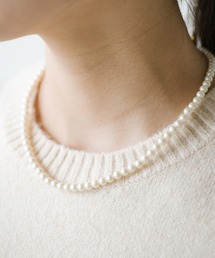 haco! | ロンTもスウェットも一瞬でクラスアップしてくれる！気軽で便利なガラスパールネックレス by que made me(ネックレス)