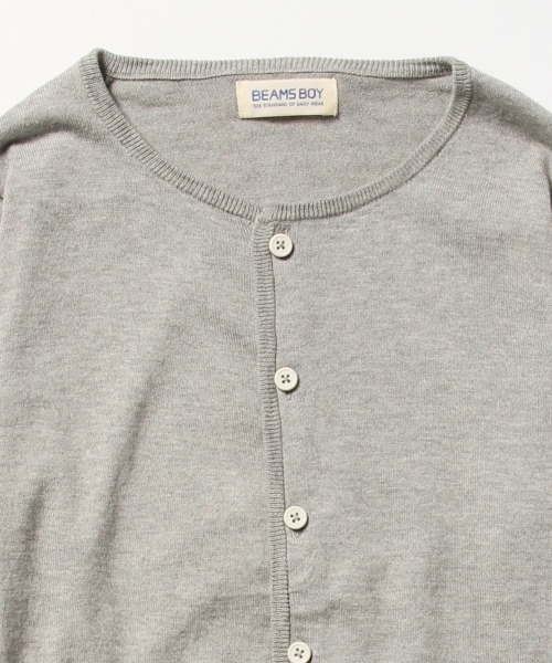 BEAMS BOY(ビームスボーイ)の「BEAMS BOY / 14ゲージ BB刺繍クルーカーディガン 15SS(カーディガン/ボレロ・レディース・ホワイト/グレー/レッド/イエロー/ライトブルー/ネイビー・0/1)」の21枚目の写真