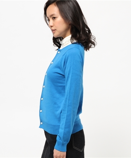 BEAMS BOY(ビームスボーイ)の「BEAMS BOY / 14ゲージ BB刺繍クルーカーディガン 15SS(カーディガン/ボレロ・レディース・ホワイト/グレー/レッド/イエロー/ライトブルー/ネイビー・0/1)」の7枚目の写真