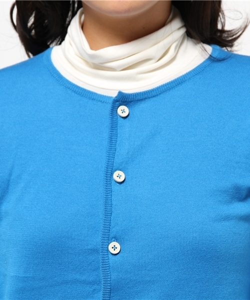 BEAMS BOY(ビームスボーイ)の「BEAMS BOY / 14ゲージ BB刺繍クルーカーディガン 15SS(カーディガン/ボレロ・レディース・ホワイト/グレー/レッド/イエロー/ライトブルー/ネイビー・0/1)」の17枚目の写真