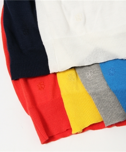 BEAMS BOY(ビームスボーイ)の「BEAMS BOY / 14ゲージ BB刺繍クルーカーディガン 15SS(カーディガン/ボレロ・レディース・ホワイト/グレー/レッド/イエロー/ライトブルー/ネイビー・0/1)」の11枚目の写真