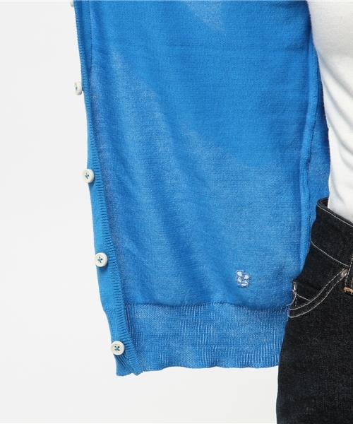 BEAMS BOY(ビームスボーイ)の「BEAMS BOY / 14ゲージ BB刺繍クルーカーディガン 15SS(カーディガン/ボレロ・レディース・ホワイト/グレー/レッド/イエロー/ライトブルー/ネイビー・0/1)」の14枚目の写真