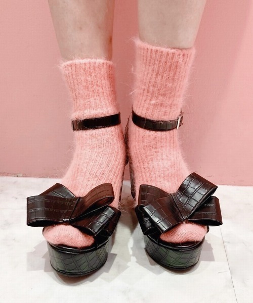 lilLilly(リルリリー)の「アンゴラソックス(ソックス/靴下・レディース・ホワイト/ブラック/ピンク/ライトピンク・FREE)」の9枚目の写真