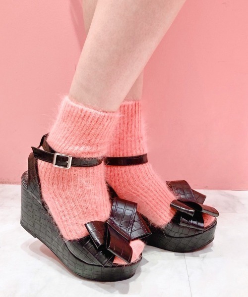 lilLilly(リルリリー)の「アンゴラソックス(ソックス/靴下・レディース・ホワイト/ブラック/ピンク/ライトピンク・FREE)」の8枚目の写真