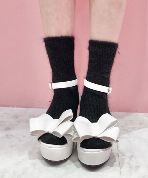 lilLilly(リルリリー)の「アンゴラソックス(ソックス/靴下・レディース・ホワイト/ブラック/ピンク/ライトピンク・FREE)」の11枚目の写真