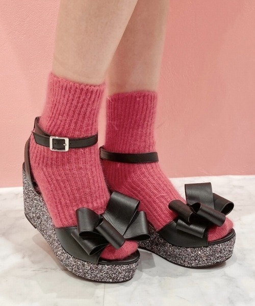 lilLilly(リルリリー)の「アンゴラソックス(ソックス/靴下・レディース・ホワイト/ブラック/ピンク/ライトピンク・FREE)」の12枚目の写真